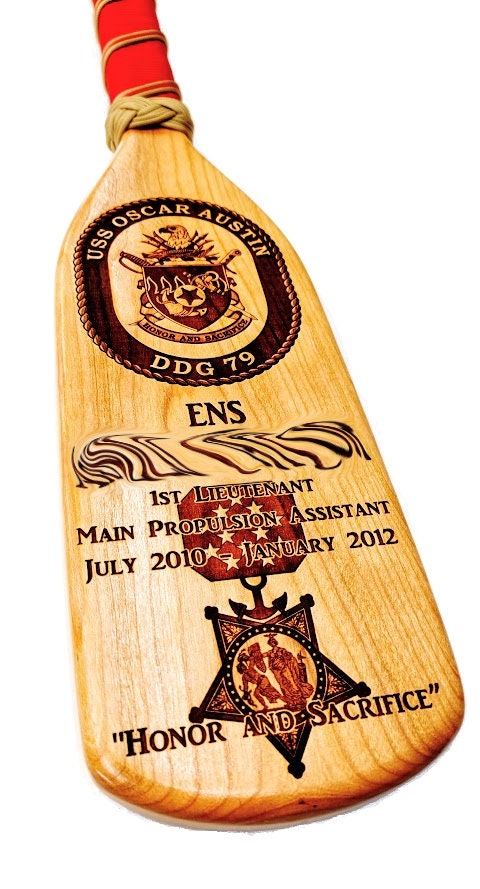 SOLID HARDWOOD PADDLE, 30 inch customized, military gift, awards