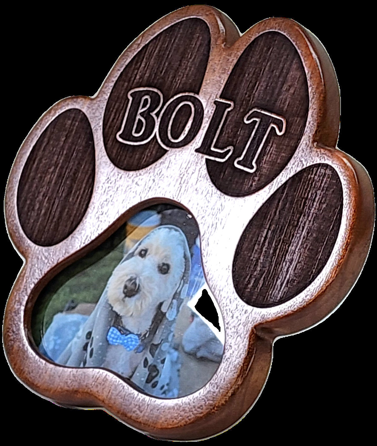 PERSONALIZED DOG PAW picture frame complete with your dog's name